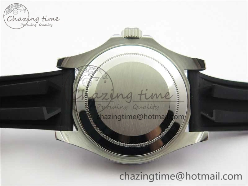 Yacht-Master 116655 ARF SS Custom Made Black Ceramic Bezel on Oysterflex Rubber Strap A2824