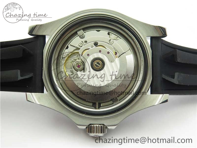 Yacht-Master 116655 ARF SS Custom Made Black Ceramic Bezel on Oysterflex Rubber Strap A2824