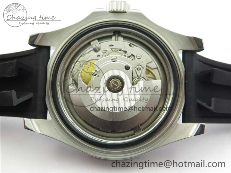 Yacht-Master 116655 ARF SS Custom Made Black Ceramic Bezel on Oysterflex Rubber Strap A2824