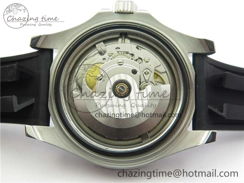 Yacht-Master 116655 ARF SS Custom Made Black Ceramic Bezel on Oysterflex Rubber Strap A2824
