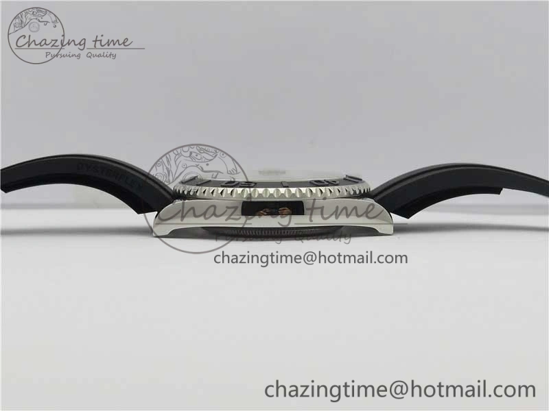 Yacht-Master 116655 ARF SS Custom Made Black Ceramic Bezel on Oysterflex Rubber Strap A2824