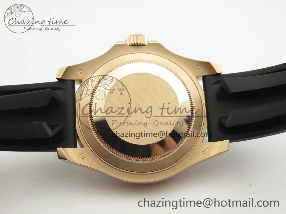 Yacht-Master 116655 DJF 1:1 Best Edition Black Ceramic Bezel on Oysterflex Rubber Strap A2836