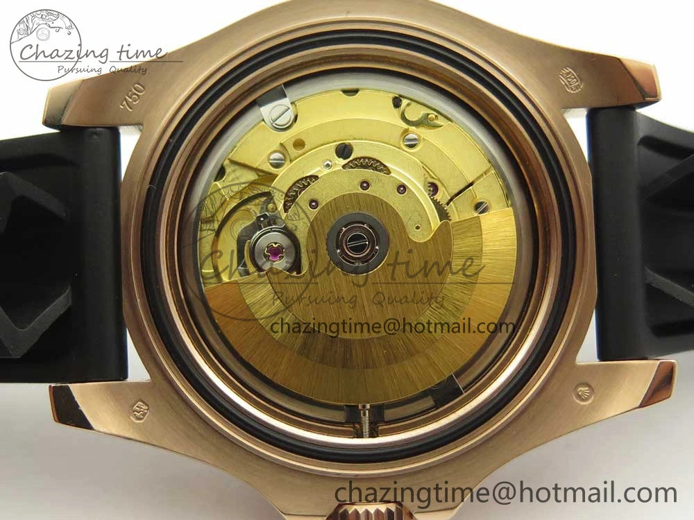 Yacht-Master 116655 DJF 1:1 Best Edition Black Ceramic Bezel on Oysterflex Rubber Strap A2836