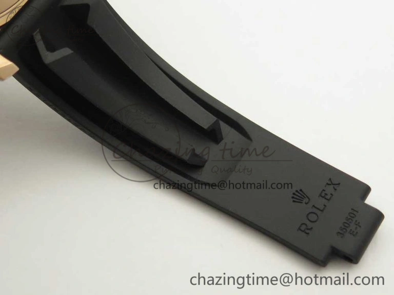 Yacht-Master 116655 DJF 1:1 Best Edition Black Ceramic Bezel on Oysterflex Rubber Strap A2836