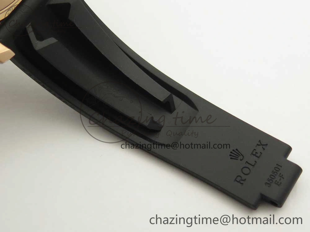 Yacht-Master 116655 DJF 1:1 Best Edition Black Ceramic Bezel on Oysterflex Rubber Strap A2836