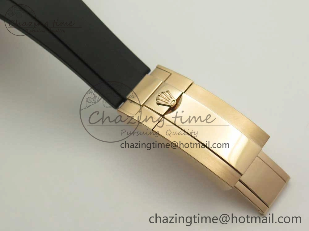 Yacht-Master 116655 DJF 1:1 Best Edition Black Ceramic Bezel on Oysterflex Rubber Strap A2836