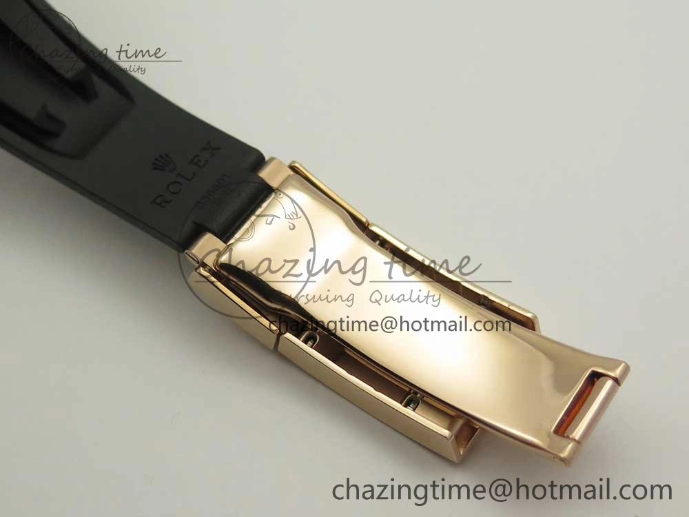 Yacht-Master 116655 DJF 1:1 Best Edition Black Ceramic Bezel on Oysterflex Rubber Strap A2836