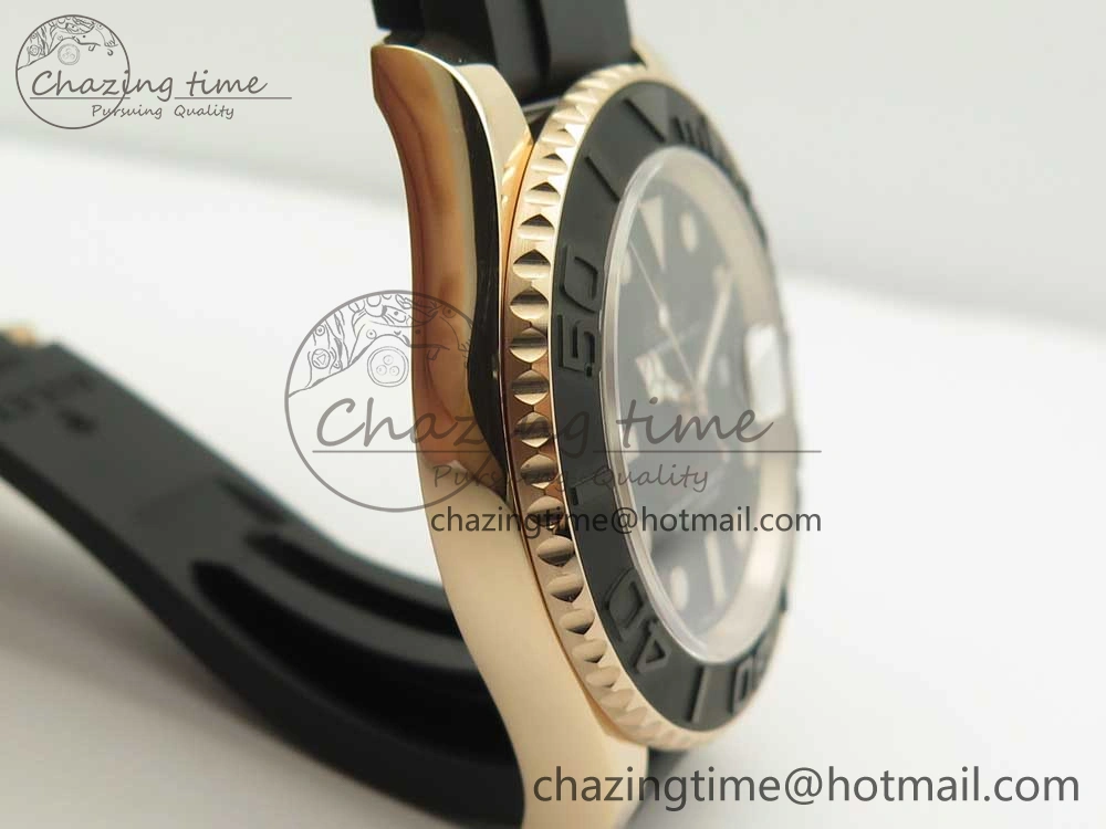 Yacht-Master 116655 DJF 1:1 Best Edition Black Ceramic Bezel on Oysterflex Rubber Strap A2836