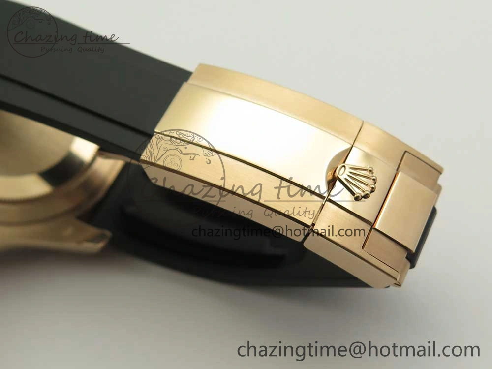 Yacht-Master 116655 DJF 1:1 Best Edition Black Ceramic Bezel on Oysterflex Rubber Strap A2836