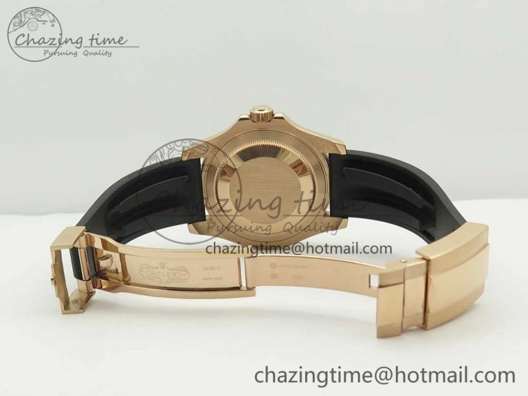 Yacht-Master 116655 DJF 1:1 Best Edition Black Ceramic Bezel on Oysterflex Rubber Strap A2836