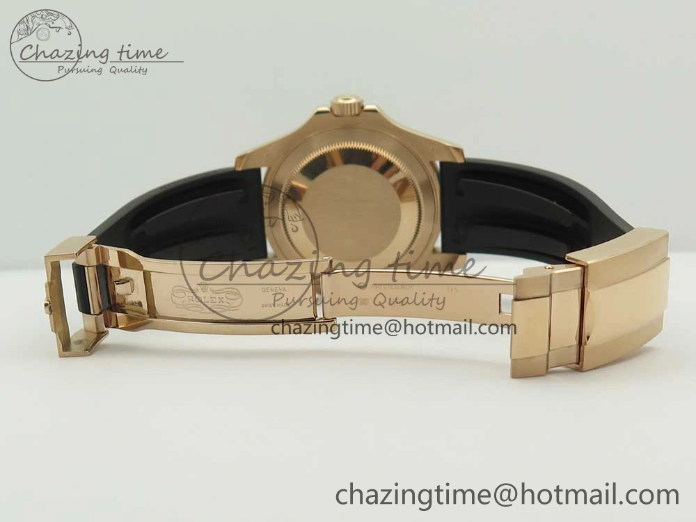 Yacht-Master 116655 DJF 1:1 Best Edition Black Ceramic Bezel on Oysterflex Rubber Strap A2836