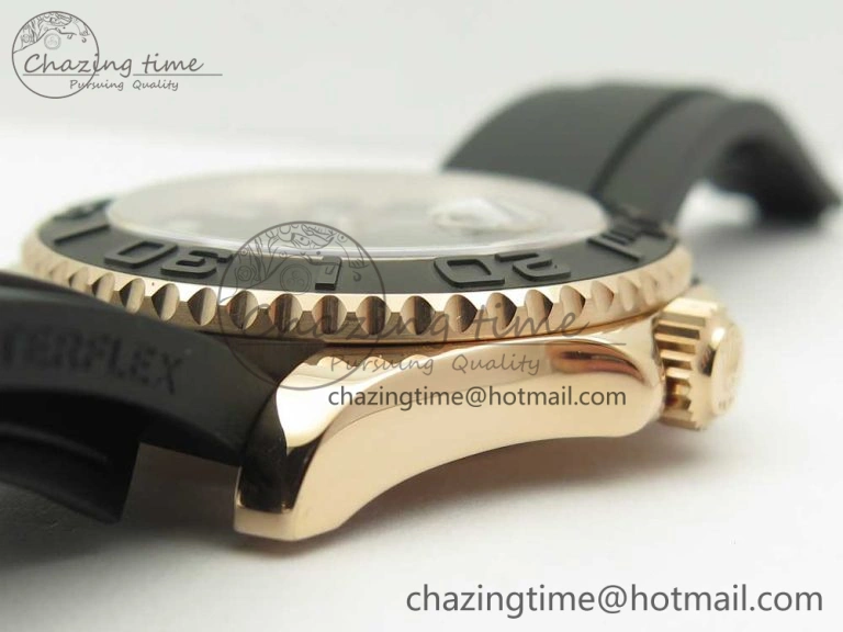 Yacht-Master 116655 DJF 1:1 Best Edition Black Ceramic Bezel on Oysterflex Rubber Strap A2836