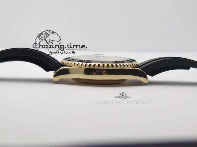 Yacht-Master 116655 JF 1:1 Best Edition Black Ceramic Bezel On Black Rubber Strap A2836 (Free Extra Strap)