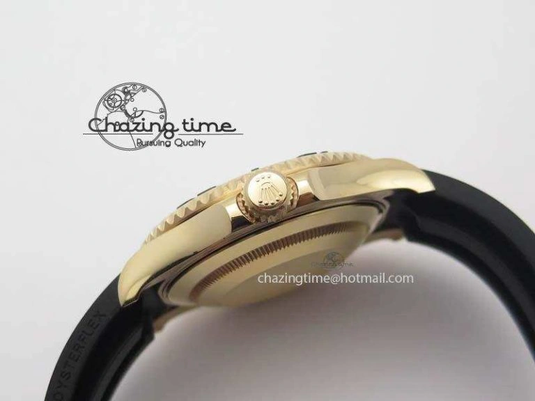 Yacht-Master 116655 JF 1:1 Best Edition Black Ceramic Bezel On Black Rubber Strap A2836 (Free Extra Strap)