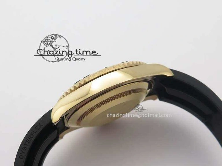 Yacht-Master 116655 JF 1:1 Best Edition Black Ceramic Bezel On Black Rubber Strap A2836 (Free Extra Strap)