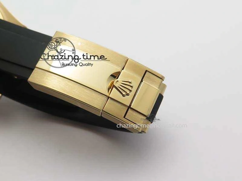 Yacht-Master 116655 JF 1:1 Best Edition Black Ceramic Bezel On Black Rubber Strap A2836 (Free Extra Strap)