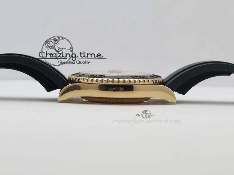 Yacht-Master 116655 Noob 1:1 Best Edition Black Ceramic Bezel On Black Rubber Strap A2836 (Free Extra Strap)