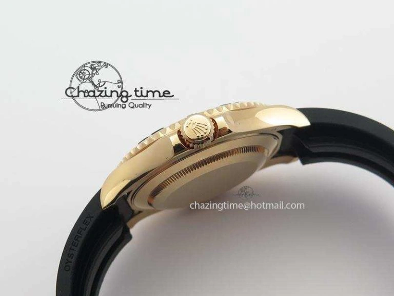 Yacht-Master 116655 Noob 1:1 Best Edition Black Ceramic Bezel On Black Rubber Strap A2836 (Free Extra Strap)