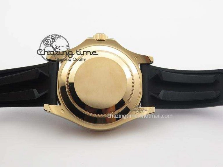 Yacht-Master 116655 Noob 1:1 Best Edition Black Ceramic Bezel On Black Rubber Strap A2836 (Free Extra Strap)