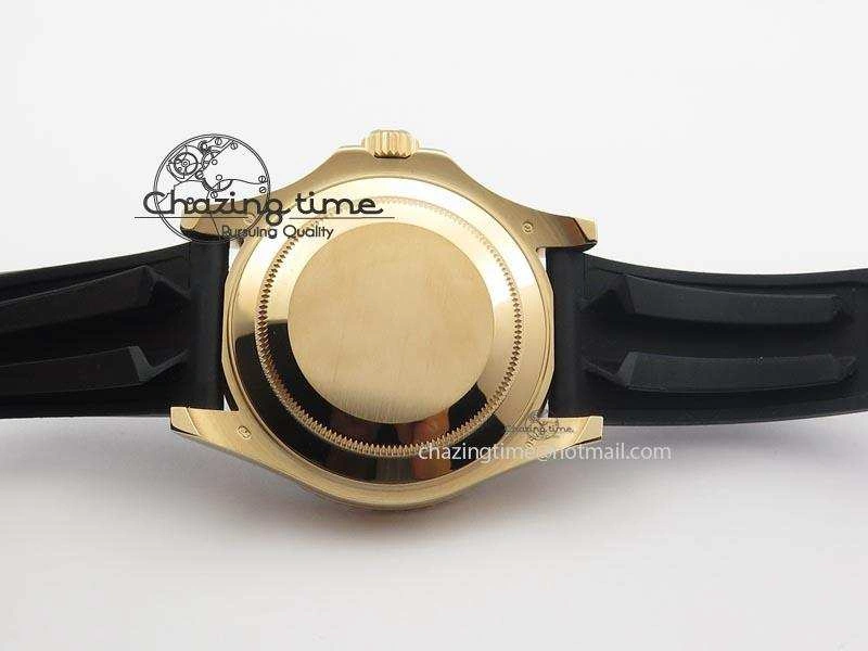 Yacht-Master 116655 Noob 1:1 Best Edition Black Ceramic Bezel On Black Rubber Strap A2836 (Free Extra Strap)