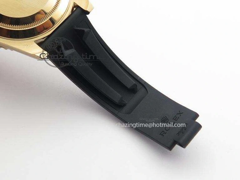 Yacht-Master 116655 Noob 1:1 Best Edition Black Ceramic Bezel On Black Rubber Strap A2836 (Free Extra Strap)