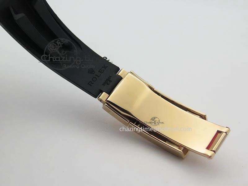 Yacht-Master 116655 Noob 1:1 Best Edition Black Ceramic Bezel On Black Rubber Strap A2836 (Free Extra Strap)