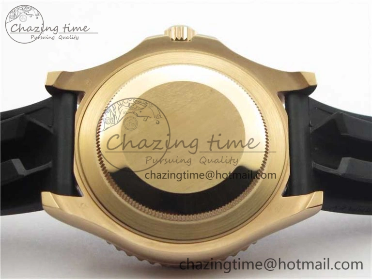 Yacht-Master 116655 RG Bp Maker Best Edition Black Ceramic Bezel on Rubber Strap SA3135