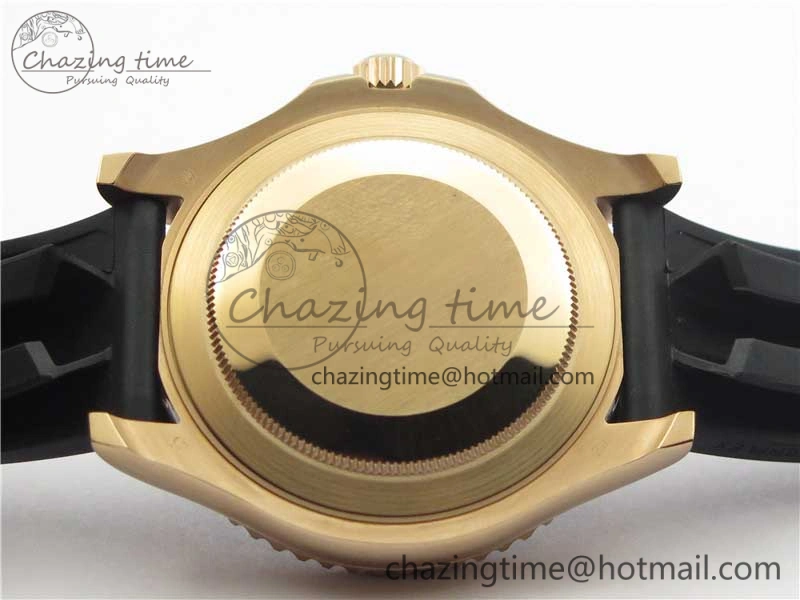 Yacht-Master 116655 RG Bp Maker Best Edition Black Ceramic Bezel on Rubber Strap SA3135