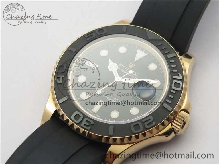 Yacht-Master 116655 RG Bp Maker Best Edition Black Ceramic Bezel on Rubber Strap SA3135