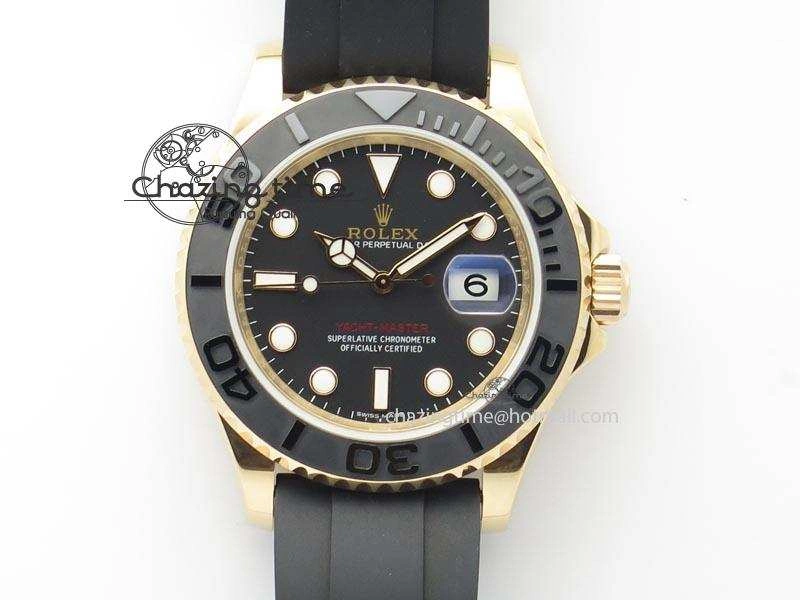 Yacht-Master 116655 RG JF 1:1 Best Edition Ceramic Bezel On Rubber Strap SA3135