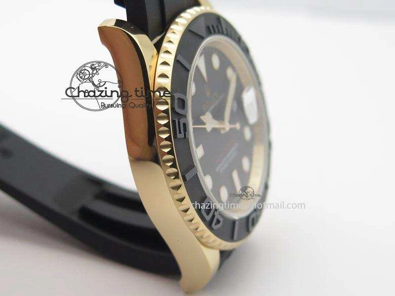 Yacht-Master 116655 RG JF 1:1 Best Edition Ceramic Bezel On Rubber Strap SA3135