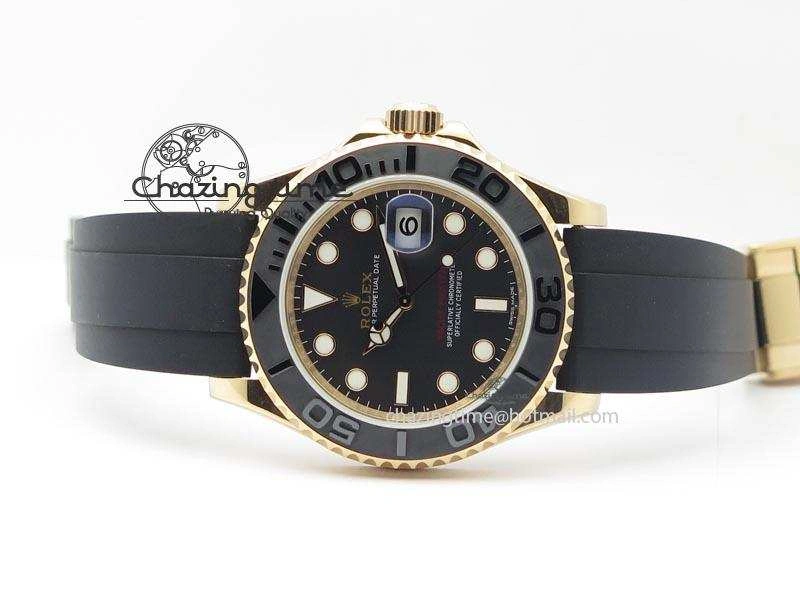 Yacht-Master 116655 RG JF 1:1 Best Edition Ceramic Bezel On Rubber Strap SA3135