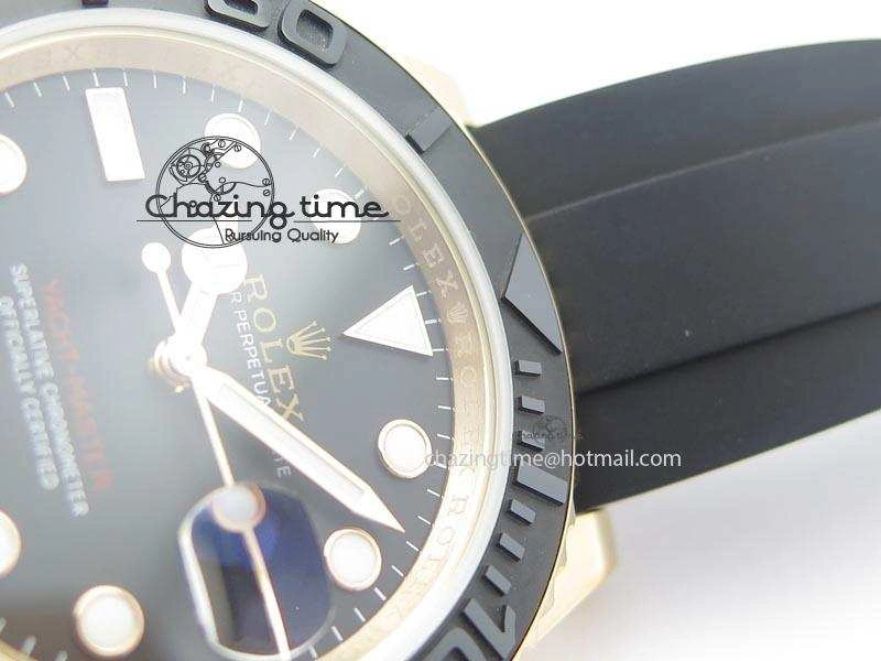 Yacht-Master 116655 RG JF 1:1 Best Edition Ceramic Bezel On Rubber Strap SA3135