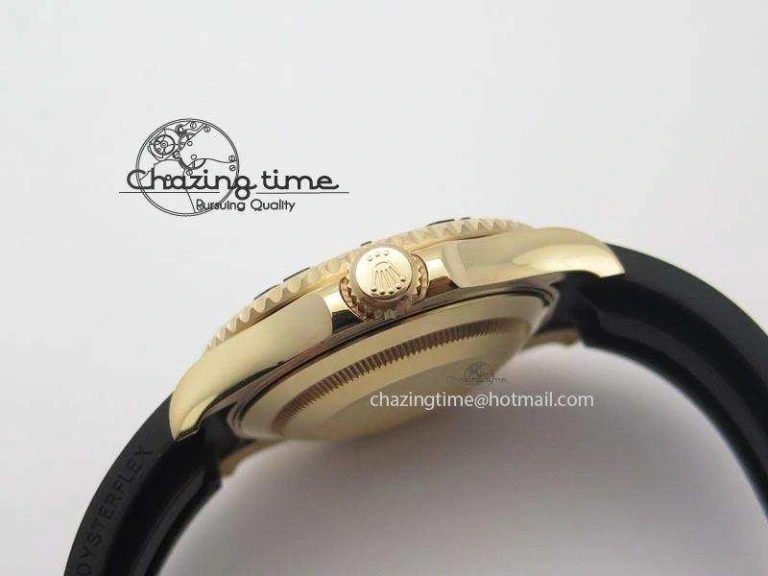 Yacht-Master 116655 RG JF 1:1 Best Edition Ceramic Bezel On Rubber Strap SA3135