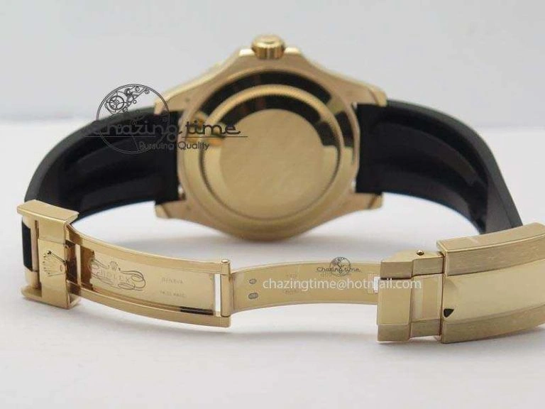 Yacht-Master 116655 RG JF 1:1 Best Edition Ceramic Bezel On Rubber Strap SA3135