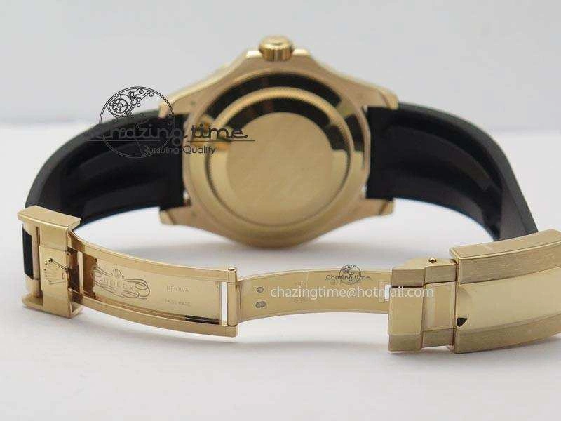 Yacht-Master 116655 RG JF 1:1 Best Edition Ceramic Bezel On Rubber Strap SA3135