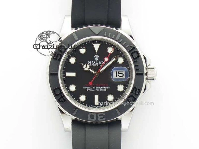 Yacht-Master 116655 SS JF Best Edition Ceramic Bezel On Rubber Strap SA3135