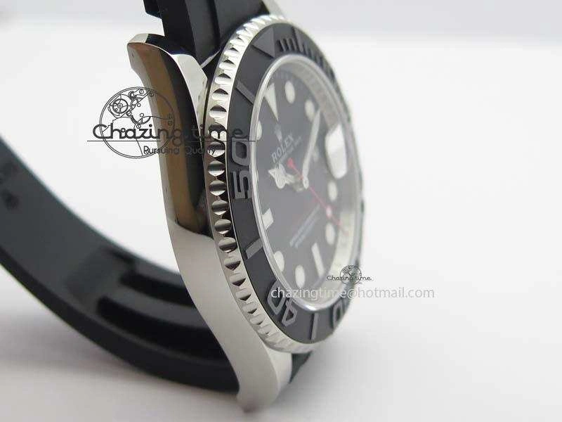 Yacht-Master 116655 SS JF Best Edition Ceramic Bezel On Rubber Strap SA3135