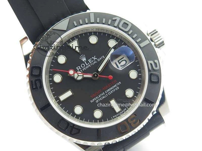 Yacht-Master 116655 SS JF Best Edition Ceramic Bezel On Rubber Strap SA3135