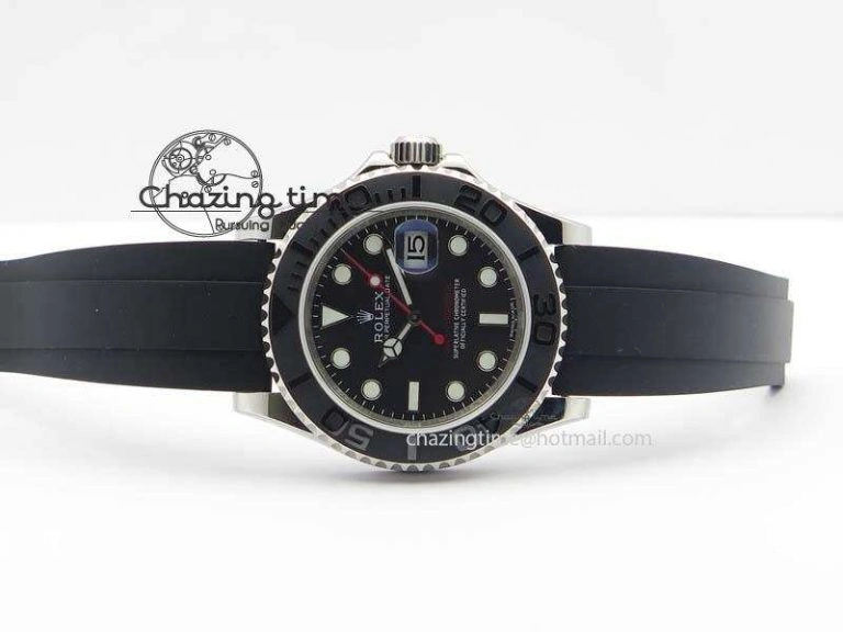 Yacht-Master 116655 SS JF Best Edition Ceramic Bezel On Rubber Strap SA3135