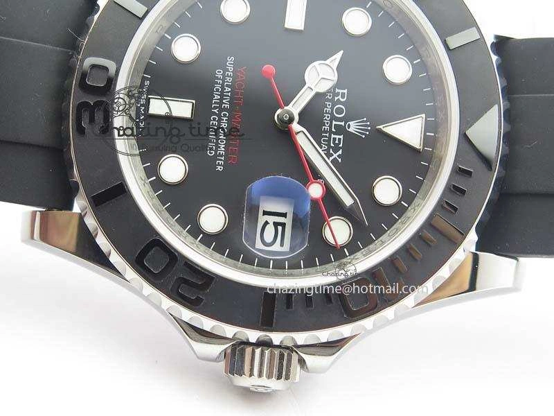 Yacht-Master 116655 SS JF Best Edition Ceramic Bezel On Rubber Strap SA3135