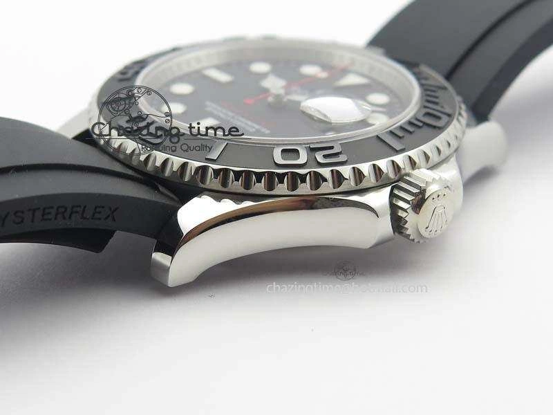 Yacht-Master 116655 SS JF Best Edition Ceramic Bezel On Rubber Strap SA3135