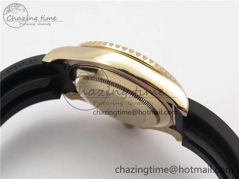 Yacht-Master 116655 UBF 1:1 Best Edition 3D Black Ceramic Bezel on Black Rubber Strap A2836(Free Extra Strap)