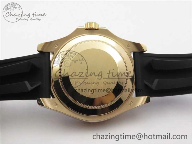 Yacht-Master 116655 UBF 1:1 Best Edition 3D Black Ceramic Bezel on Black Rubber Strap A2836(Free Extra Strap)