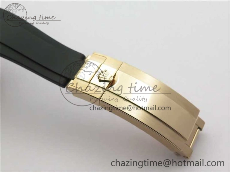 Yacht-Master 116655 UBF 1:1 Best Edition 3D Black Ceramic Bezel on Black Rubber Strap A2836(Free Extra Strap)