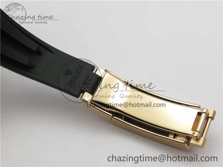 Yacht-Master 116655 UBF 1:1 Best Edition 3D Black Ceramic Bezel on Black Rubber Strap A2836(Free Extra Strap)