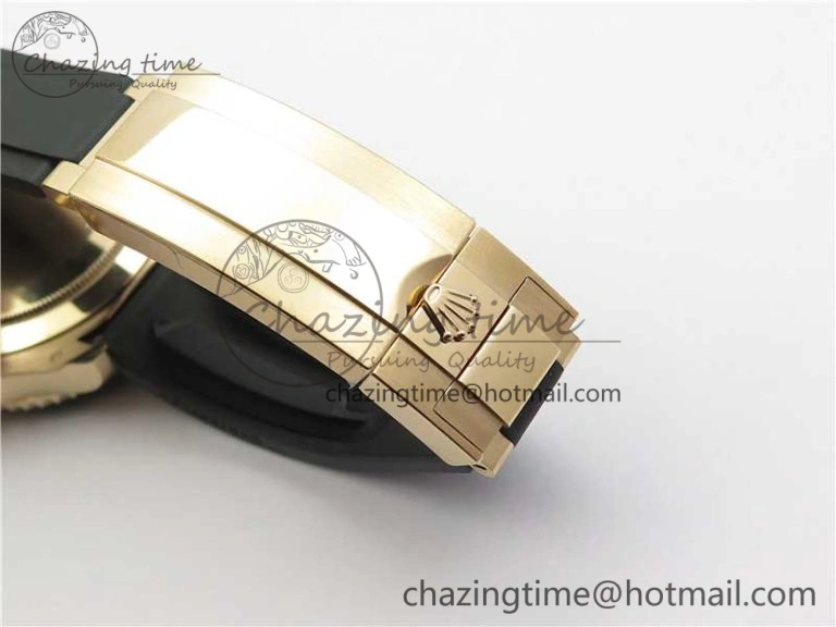 Yacht-Master 116655 UBF 1:1 Best Edition 3D Black Ceramic Bezel on Black Rubber Strap A2836(Free Extra Strap)