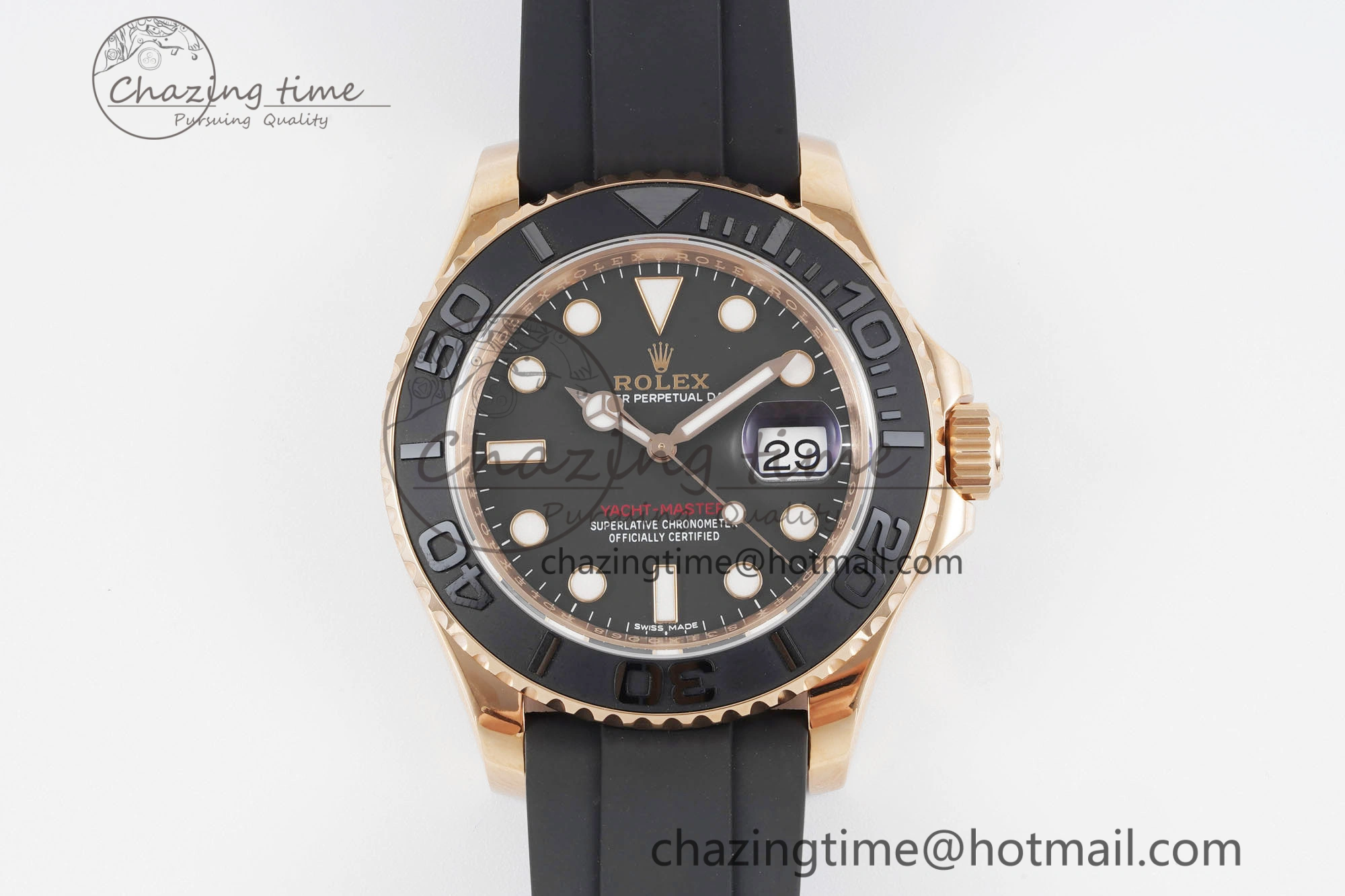 Yacht-Master 116655 VSF 1:1 Best Edition Black Ceramic Bezel on Oysterflex Rubber Strap VS3135