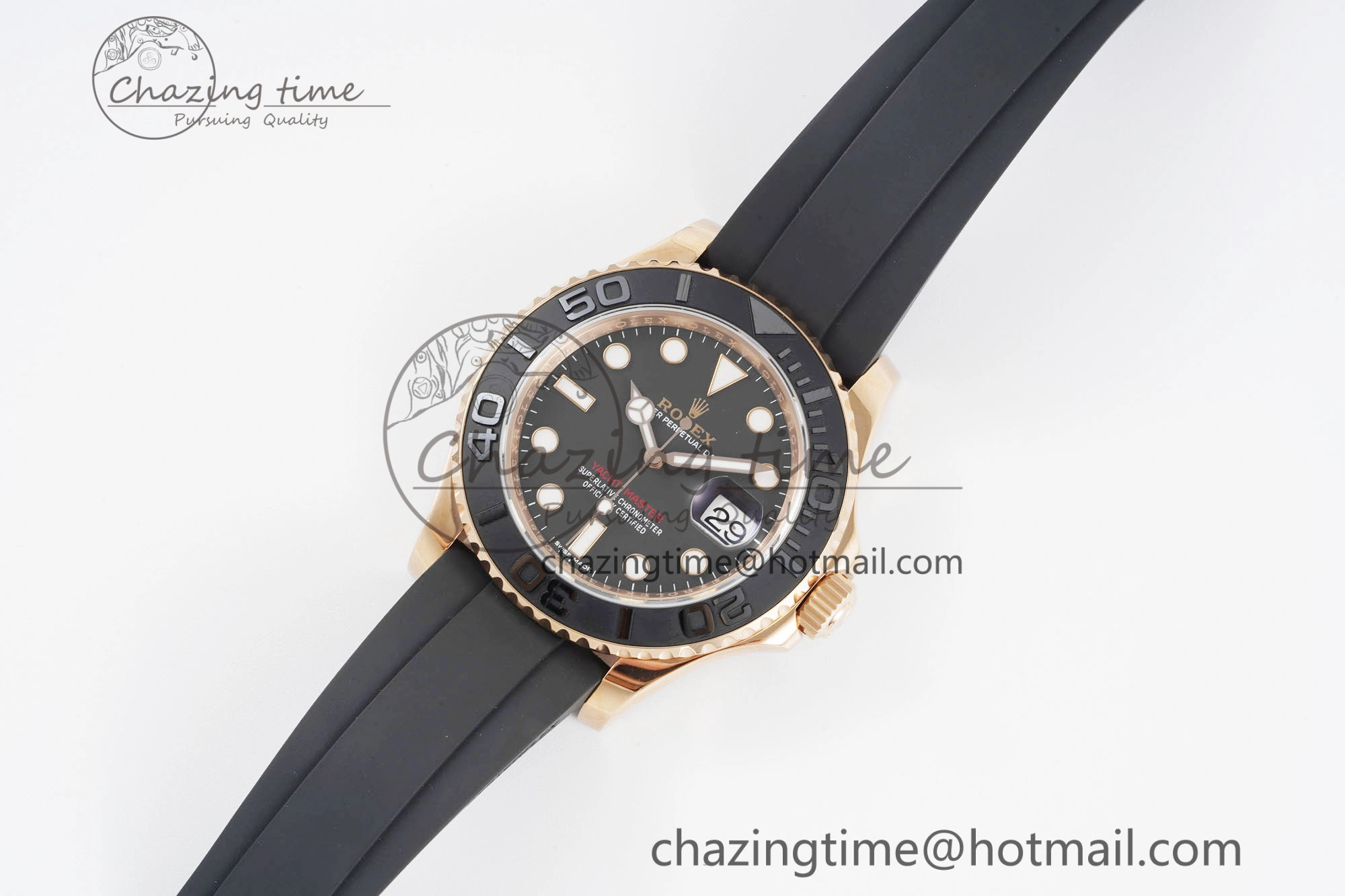 Yacht-Master 116655 VSF 1:1 Best Edition Black Ceramic Bezel on Oysterflex Rubber Strap VS3135