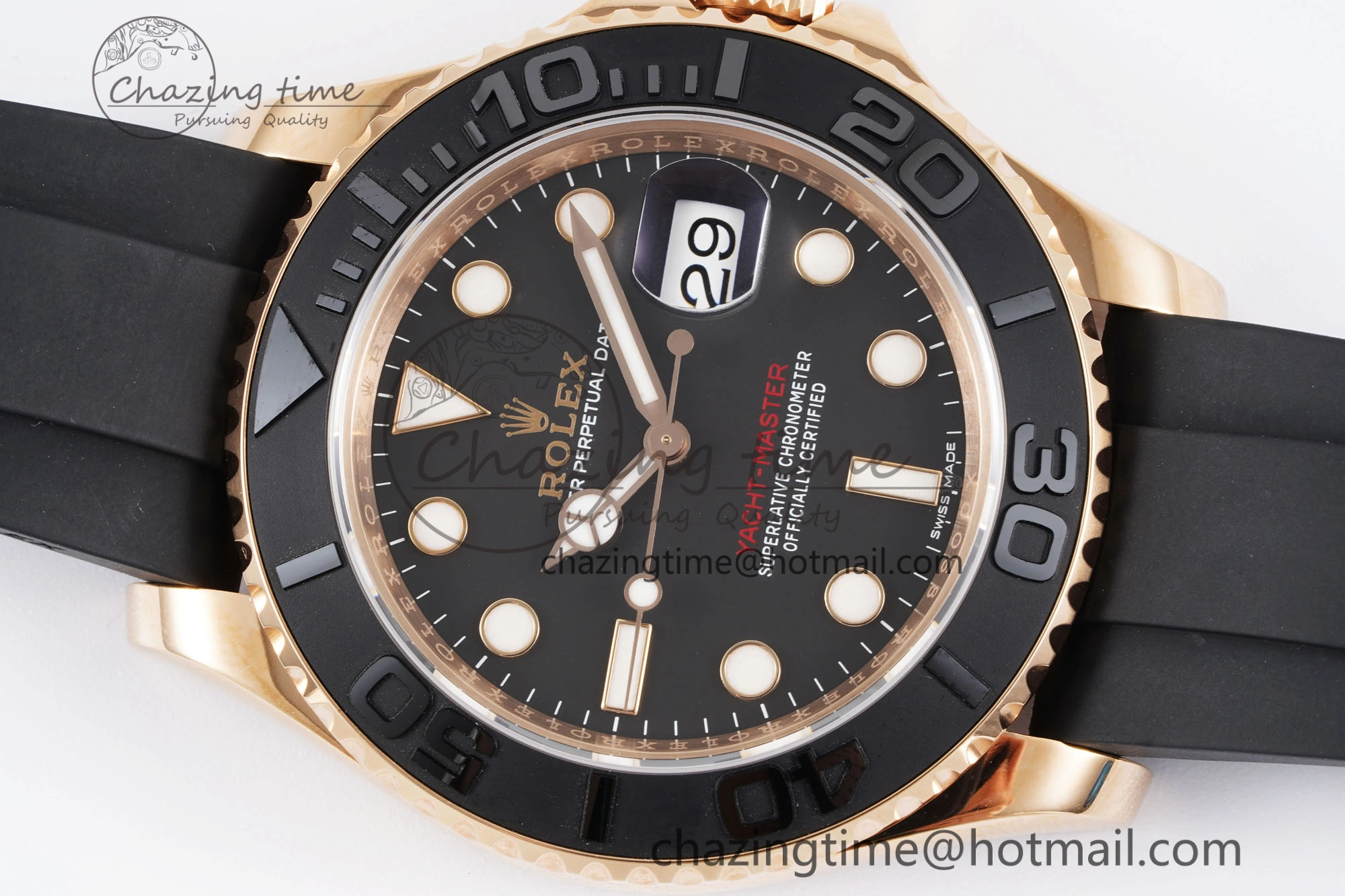 Yacht-Master 116655 VSF 1:1 Best Edition Black Ceramic Bezel on Oysterflex Rubber Strap VS3135